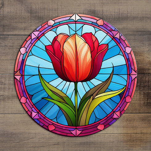 Tulip Circular Glass Suncatcher Worktop Saver